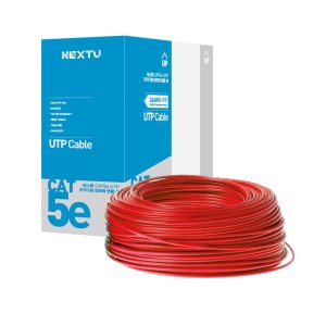 [이지넷유비쿼터스] 케스롤 CAT5e UTP 케이블 랜선 제작 롤 드럼박스 100M 레드 UTP5100 RED