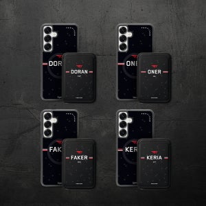 [2종 세트] 갤럭시 S 맥세이프 글라스 범퍼 케이스, 카드지갑 - T1 LoL 굿즈 에디션