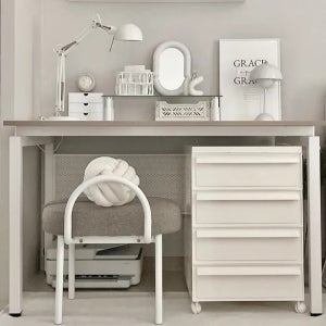 바퀴서랍장 바퀴달린서랍장 이동식서랍 코너 프라스틱 낮은 안방 화이트