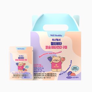 삼진제약 위시헬씨 멀티비타 칼슘 비타민D 구미(포도,복숭아맛) 5포, 1개