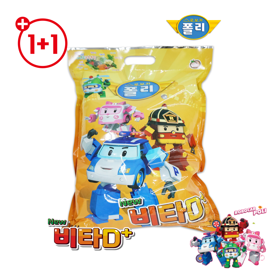 1+1 NEW 로보카폴리 비타D플러스 1000정 캔디 사탕 아기 어린이 키즈 유아