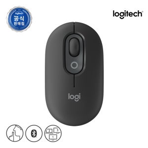 로지텍 코리아 POP MOUSE 팝 무선 블루투스 무소음 마우스 블랙