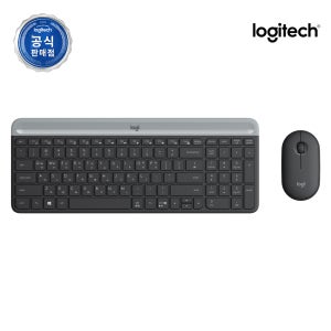 로지텍 코리아 MK470 슬림 무선 키보드 마우스 세트 시크 블랙, 멤브레인