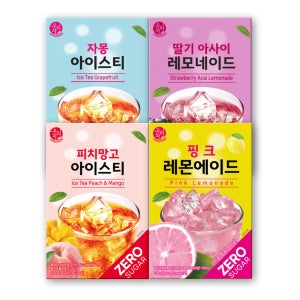 송원 우리차 제로슈가 피치망고 20T+자몽 20T+딸기아사이 20T+핑크레몬20T