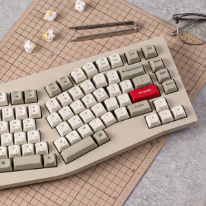 키크론 V10 PRO MAX 무선 블루투스 인체공학 기계식 키보드 레트로, 저소음 적축