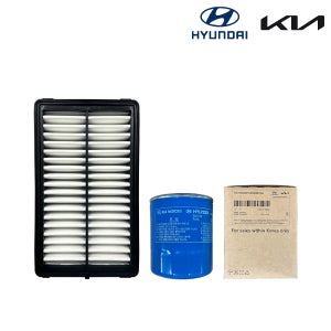 아반떼AD 15년~18년8월 1.6 가솔린 순정품 엔진 오일필터+에어필터 세트 26300 35505+28113 F2000