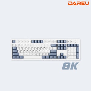 다얼유 EK106 PRO 8K 유선 기계식 게이밍 키보드 화이트, 클라우드축
