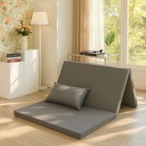 엔젤홈스 3단 접이식 매트리스 폴딩형 5cm 슬림 1인용 거실 침실용 매트 마이크로원단