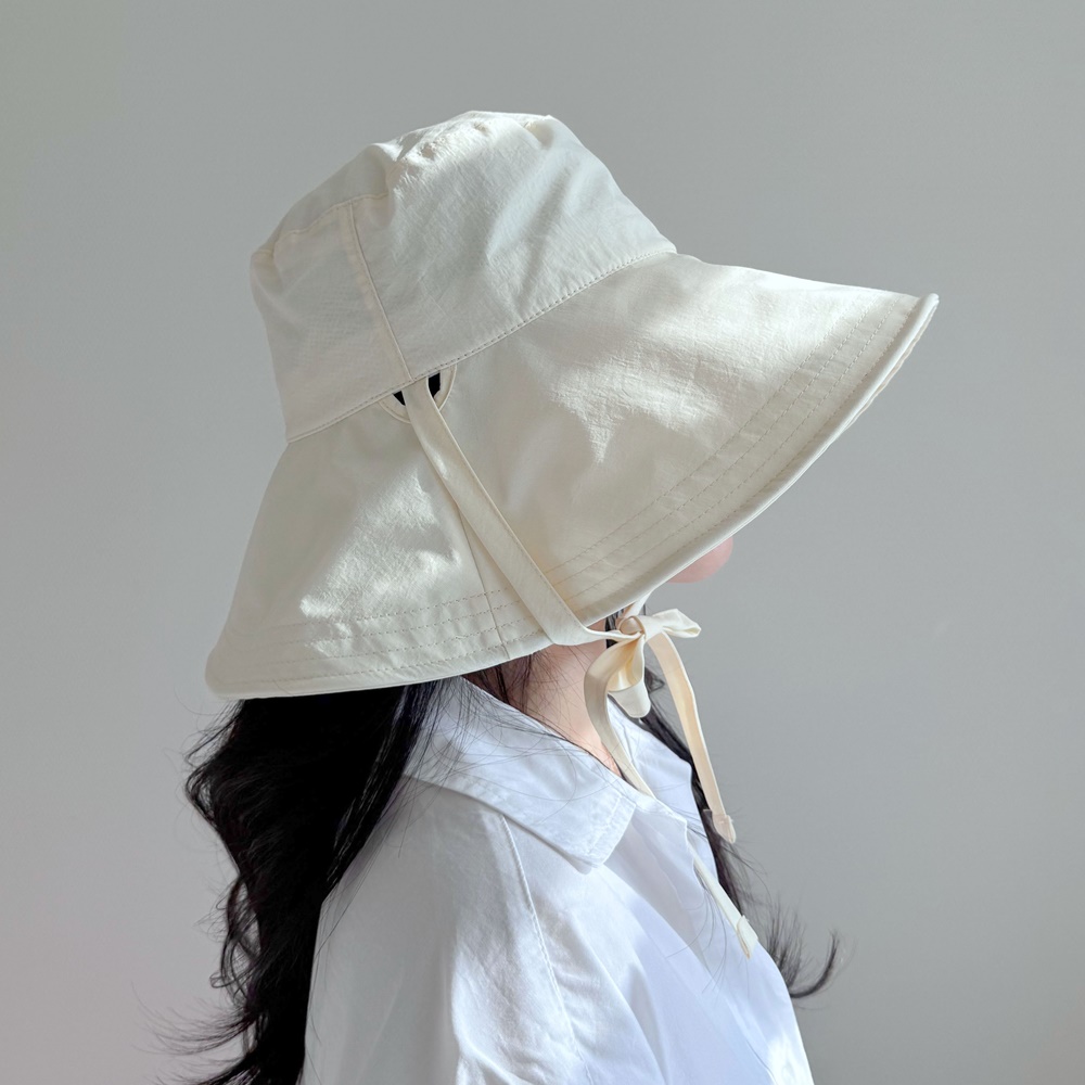 폴리 여름 바스락 와이드 벙거지 넓은챙 대두 휴양지 모자 버킷햇 상세 이미지 7
