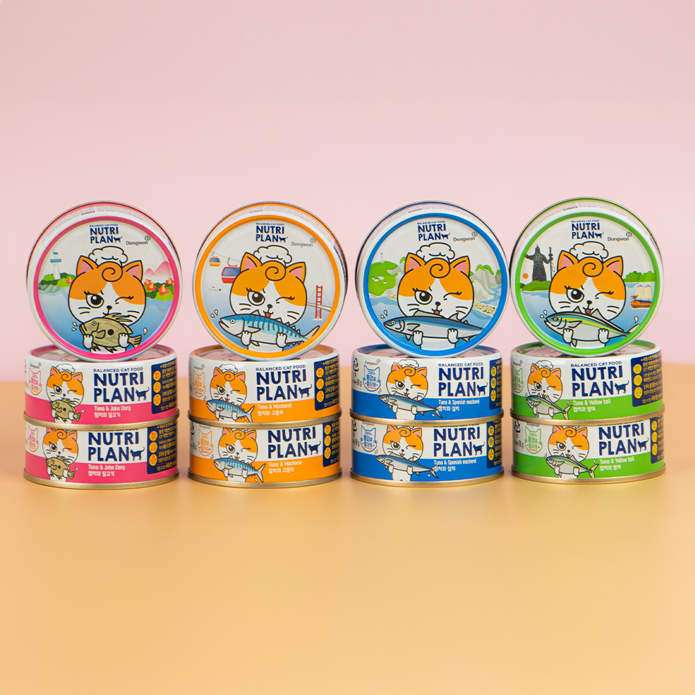 동원 뉴트리플랜 통영캔 90g 24캔 4종 콤보세트