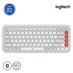 로지텍 코리아 POP ICON KEYS 무선 블루투스 팝 아이콘 키보드 오프화이트, 팬터그래프(Pantograph)