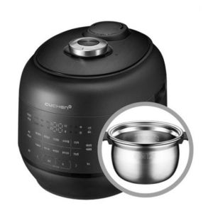 쿠첸 올스텐 밥솥 6인용 IH 전기 압력밥솥 올스테인리스 밥통 블랙 고급 316Ti