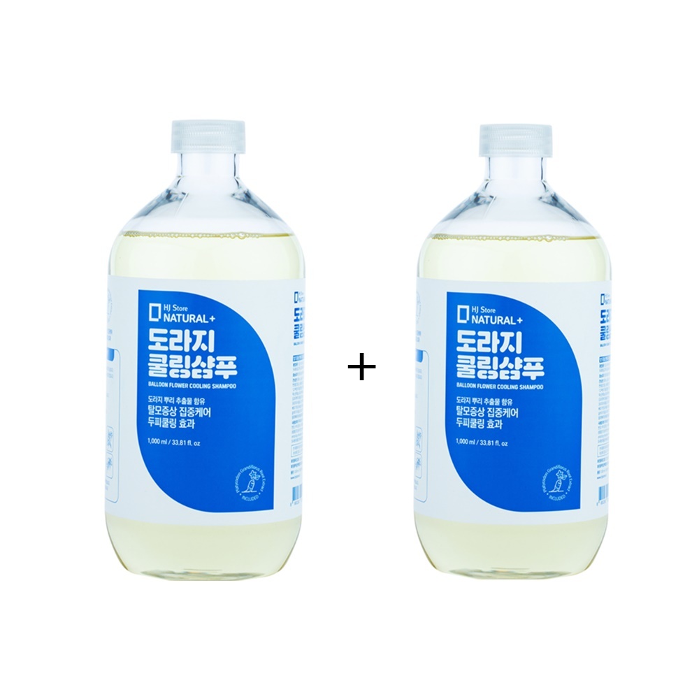 <b>내추럴 플러스</b> 도라지 쿨링 샴푸 1,000ml 1+1