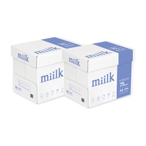 밀크 A4 복사용지 75g 500매x5권 2500매, 2개