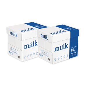 밀크 A4 복사용지 85g 500매x5권 2500매, 2개