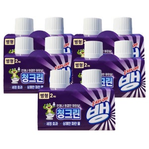 이지오프뱅 청크린 병형 변기세정제 변기파란물 180g, 10개