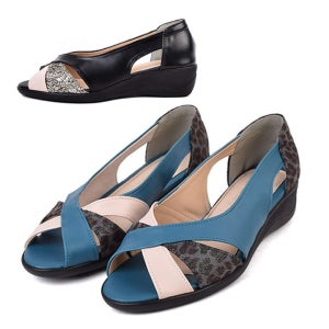 딕슈 여성 캐주얼 오픈토 플랫슈즈 4cm PLWS033