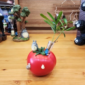 일본 지브리 이웃집 토토로 캐릭터 한송이 꽃 장식 인형 피규어 꽃병 선물 인테리어 소품