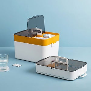 히키스 가정 대용량 약상자 휴대용 응급 AID 구급상자