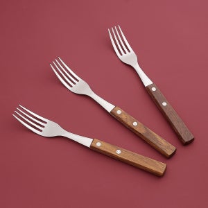 럭셔리 우드핸들 디너 포크 3p 감성주방 양식포크