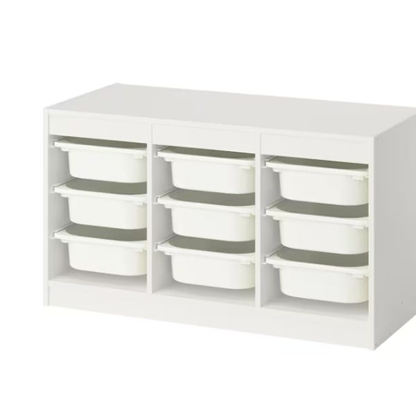 이케아 트로파스트 수납콤비네이션 화이트 99x44x56cm 소9 장난감 정리함 수납함