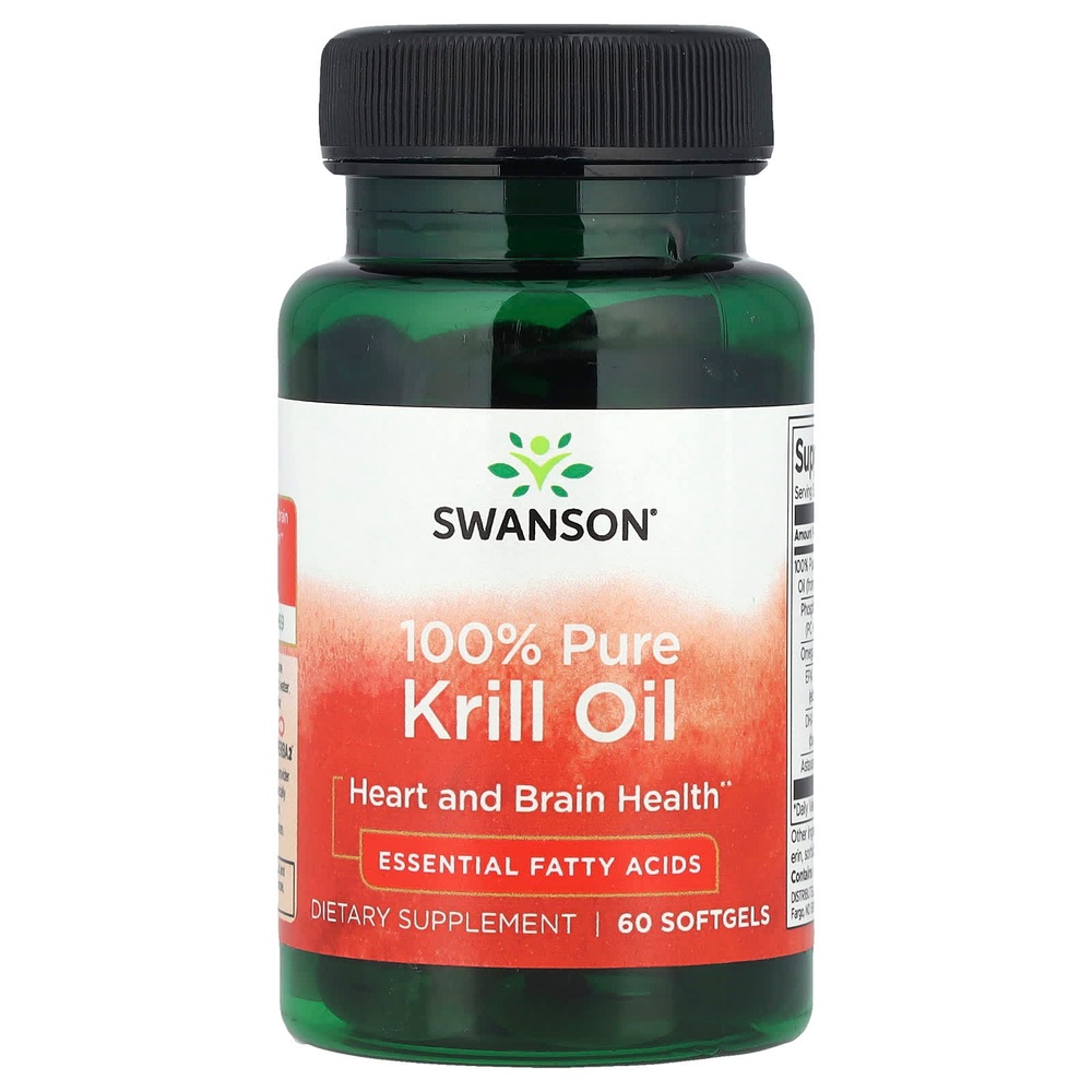 스완슨 <b>크릴오일</b> 100% <b>퓨어</b> 오메가3 아스타잔틴 60정 <b>krill oil</b>