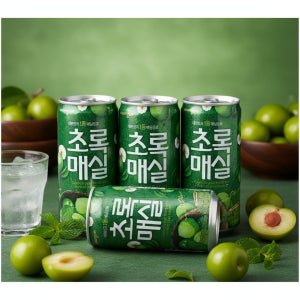 웅진 초록매실 180ml 90캔 매실주스 음료수 캔음료 업소용 미니캔 소캔