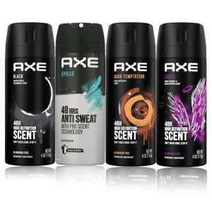[4종세트] AXE 악스 데오드란트 바디스프레이 바디미스트 4팩 - 블랙, 아폴로, 익사이트, 다크템테이션