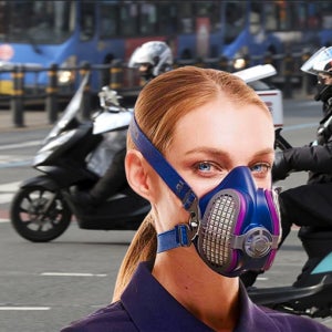 초미세먼지 라이더 마스크 영국산 GVS 탈취마스크 자전거 배달 오토바이 방진특급 일립스