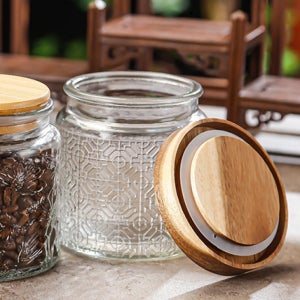 빈티지감성 유리 밀페용기 양념 커피 잡곡 보관통