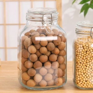 프레스 유리 밀폐용기 2L 커피 국수 파스타 면 보관통