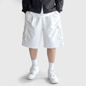 남자 버뮤다 하프 팬츠 7부 카고 면 밴딩 벌룬 반바지