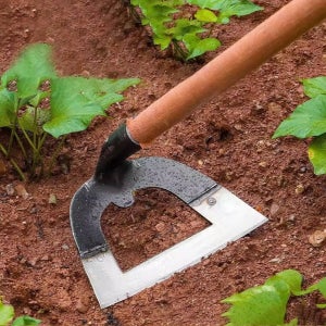 풀싹 스크래퍼 + 대왕 자루(잡초제거 농기구 쇠스랑)