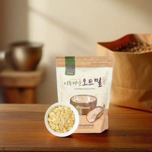 압착 귀리 퀵 오트 간편 한끼 눌린 곡물 아기 영양 간식 오트밀 1kg 1개