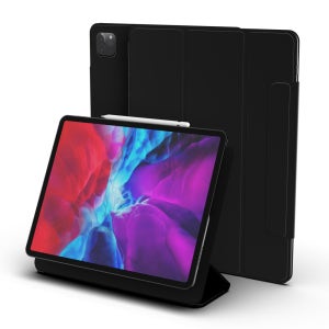 로랜텍 애플펜슬 마그네틱 폴리오 스마트커버 케이스 블랙, 아이패드 프로 28.2cm(11인치) M4-M5