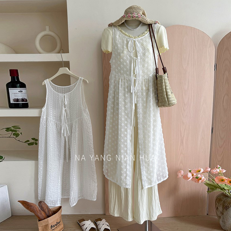 론론 RONRON BACK HEART POCKET DENIM DRESS LIGHT BLUE