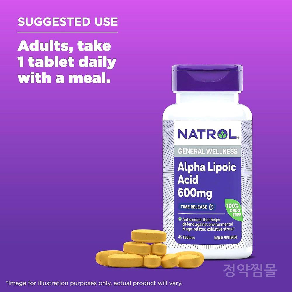 Natrol (<b>나트롤</b>) 고약사 서방형 알파리포산600mg 45정 약들약