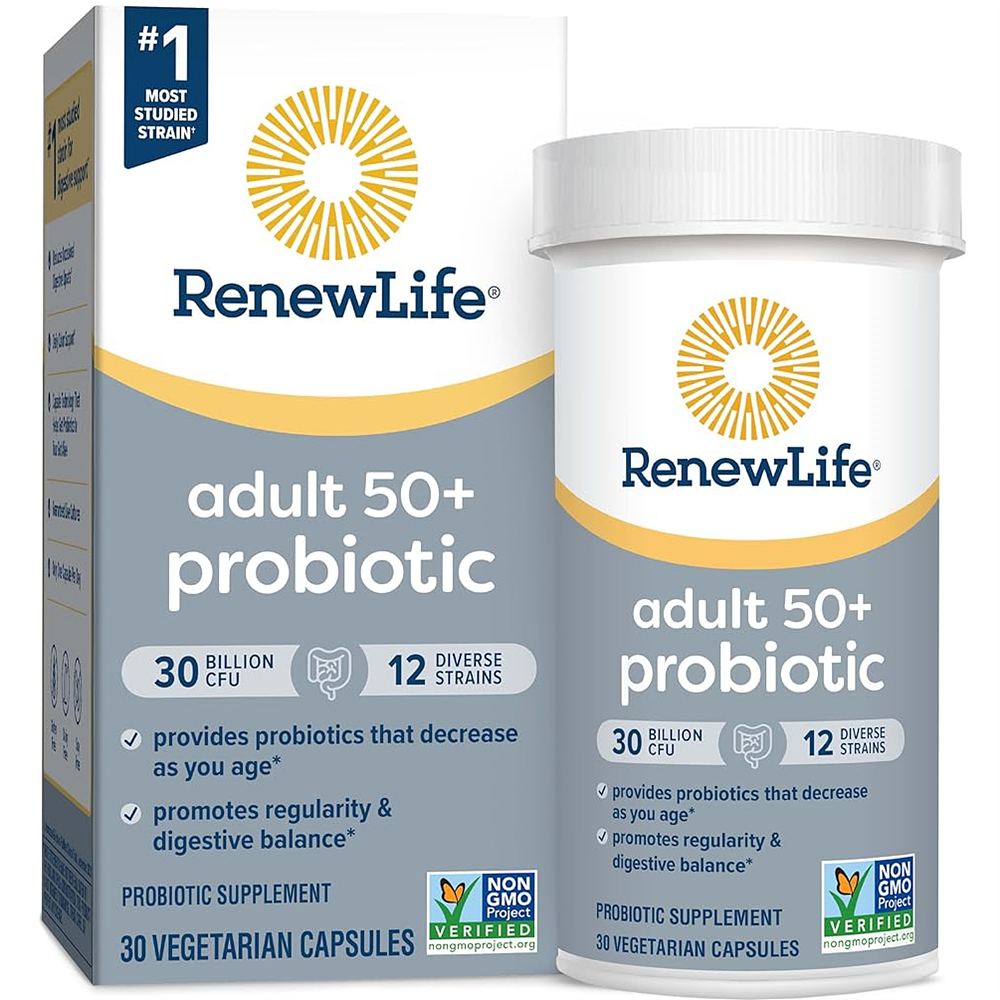 리뉴라이프 성인용 <b>어덜트 50 프로바이오틱</b> 300억 유산균 90 캡슐