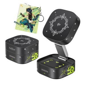 유그린 x 원신 콜라보 MagFlow Qi2 2in1 25W 마그네틱 무선 충전기 원신 에디션 아이폰 맥세이프 15W 에어팟 5W 지원