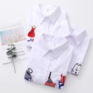 탑신디 빅사이즈 여름룩 여성출근룩 긴팔남방 셔츠 단체복 30대 40대 착용감좋은 66~88