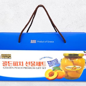 햇살듬뿍 골든피치 복숭아 병 통 조림 황도 하프컷 지중해 550g 3병입 선물세트