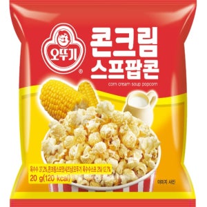 오뚜기 콘크림스프팝콘 20g 캠핑 안주 영화관 주전부리 과자 간식 탕비