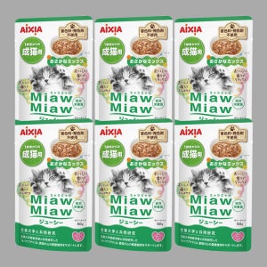 아이시아 먀우먀우 쥬시 파우치 생선믹스, 60g, 6개