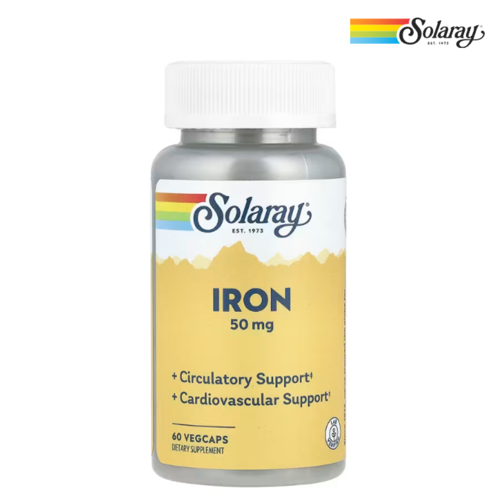 솔라레이 Solaray 철분 <b>Iron 50mg</b> 60베지캡슐
