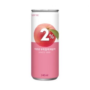 롯데칠성 2% 부족할때 복숭아 수분보충 음료 240ml 30캔 대용량 도매