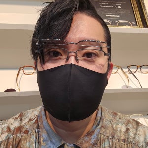 999.9 25년 포나인즈 S401 플립업 가벼운 스퀘어 일본 티타늄 안경