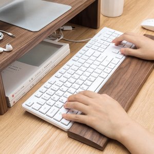 호두나무팜레스트 월넛키보드받침대 원목손목받침대 우드 보호대