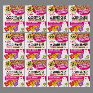 이나바 사료 스고이 유산균 크런키 참치포 버라이어티, 200g, 12개
