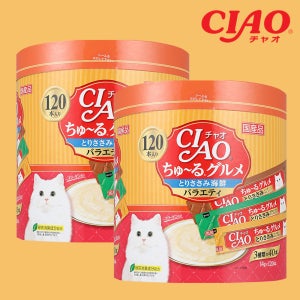 SC-213 이나바 챠오츄르 구루메 버라이어티 닭가슴살+해산물, 14g, 240개