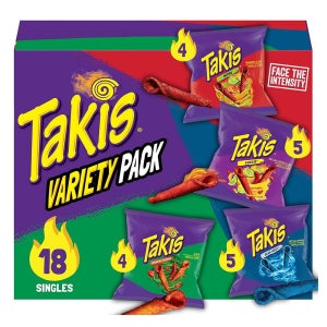 타키스 어쏠티드 버라이어티 팩 18개입 Takis 18 pc 1 oz Variety Pack, Assorted Flavored Mixed Rolled